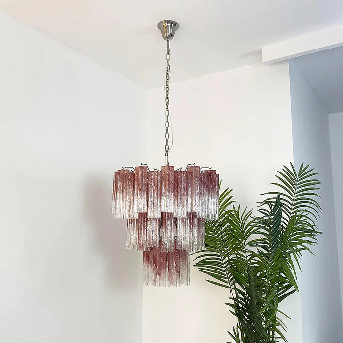 Elegant Murano Pink Rose Chandelier-DWHOME