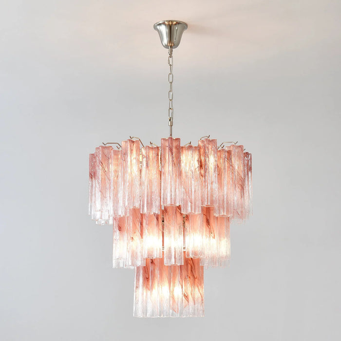 Elegant Murano Pink Rose Chandelier-DWHOME