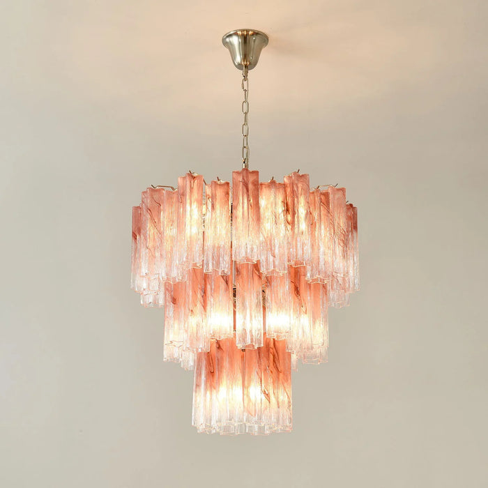 Elegant Murano Pink Rose Chandelier-DWHOME