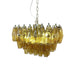 Poliedri Murano Amber Chandelier-DWHOME