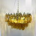 Poliedri Murano Amber Chandelier-DWHOME