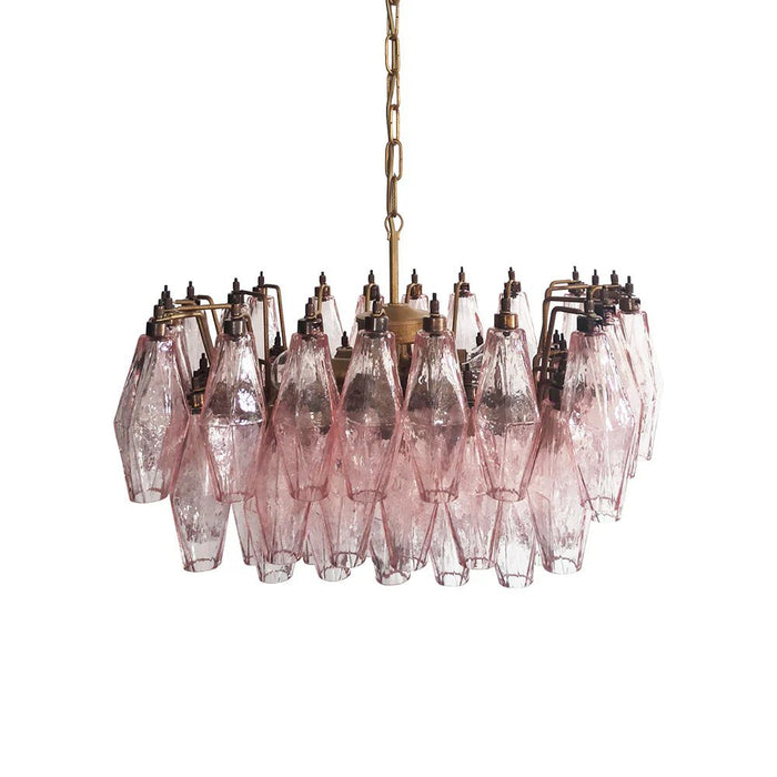 Poliedri Murano Pink Chandelier-DWHOME