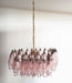 Poliedri Murano Pink Chandelier-DWHOME