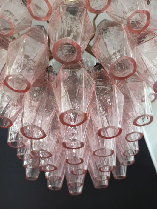Poliedri Murano Pink Chandelier-DWHOME