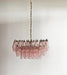 Poliedri Murano Pink Chandelier-DWHOME