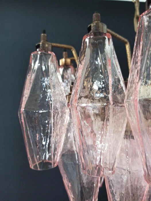 Poliedri Murano Pink Chandelier-DWHOME