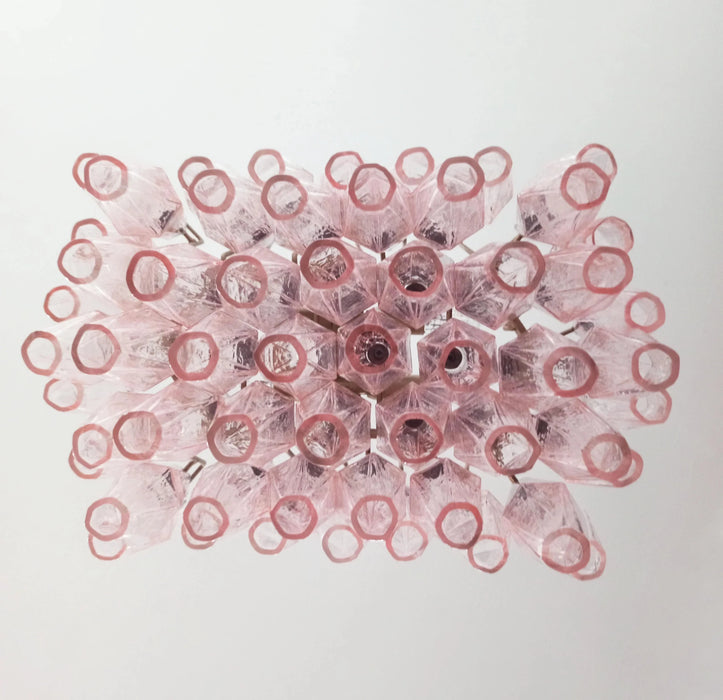Poliedri Murano Pink Chandelier-DWHOME