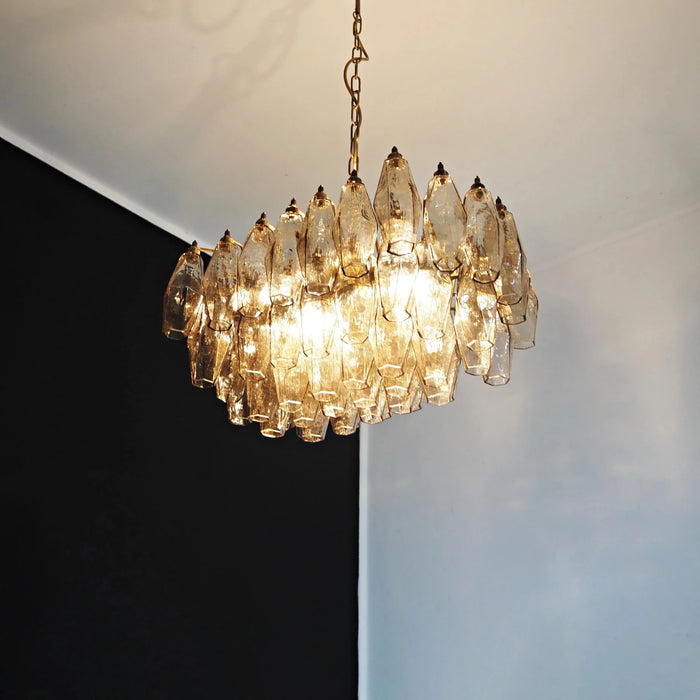 Poliedri Murano Smoked Chandelier-DWHOME