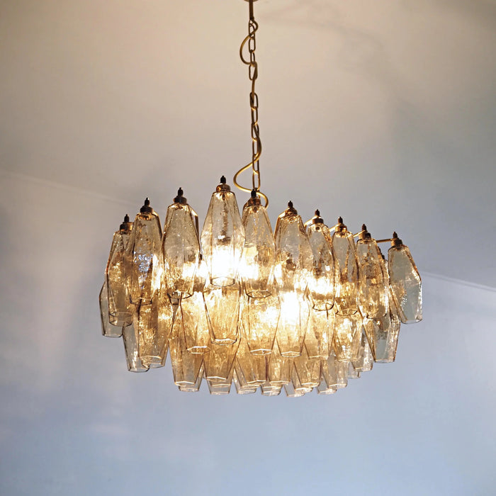 Poliedri Murano Smoked Chandelier-DWHOME