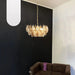 Poliedri Murano Transparent Smoked Chandelier-DWHOME