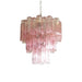 Elegant Pink Murano Glass Tube Chandelier-DWHOME