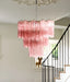 Elegant Pink Murano Glass Tube Chandelier-DWHOME