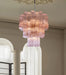 Elegant Pink Murano Glass Tube Chandelier-DWHOME