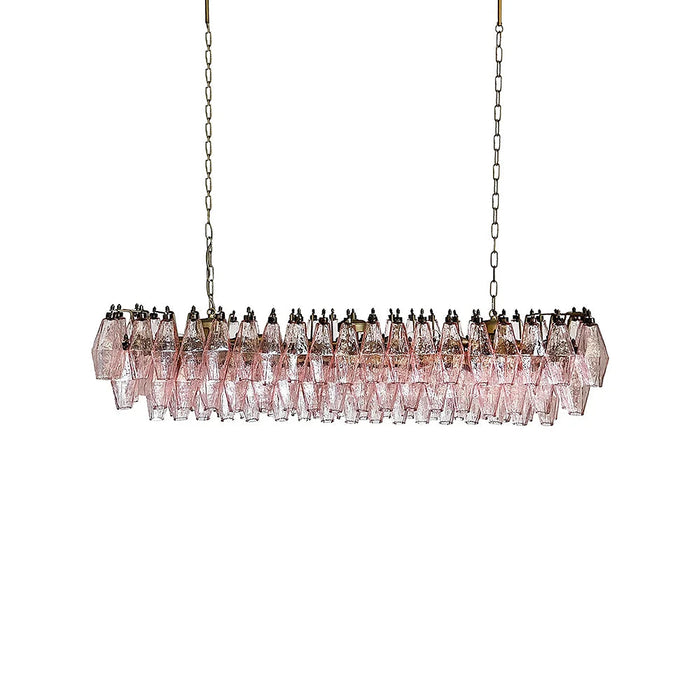 Elegant Pink Murano Poliedri Chandelier-DWHOME