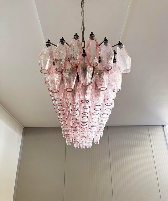 Elegant Pink Murano Poliedri Chandelier-DWHOME