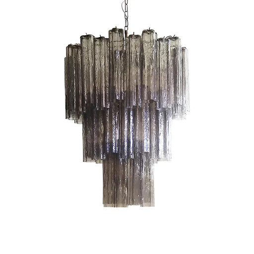 Elegant Smoke Murano Glass Tube Chandelier-DWHOME