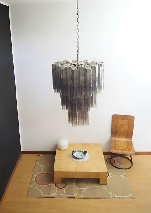 Elegant Smoke Murano Glass Tube Chandelier-DWHOME