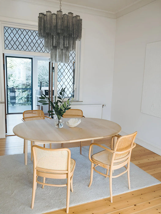 Elegant Smoke Murano Glass Tube Chandelier-DWHOME