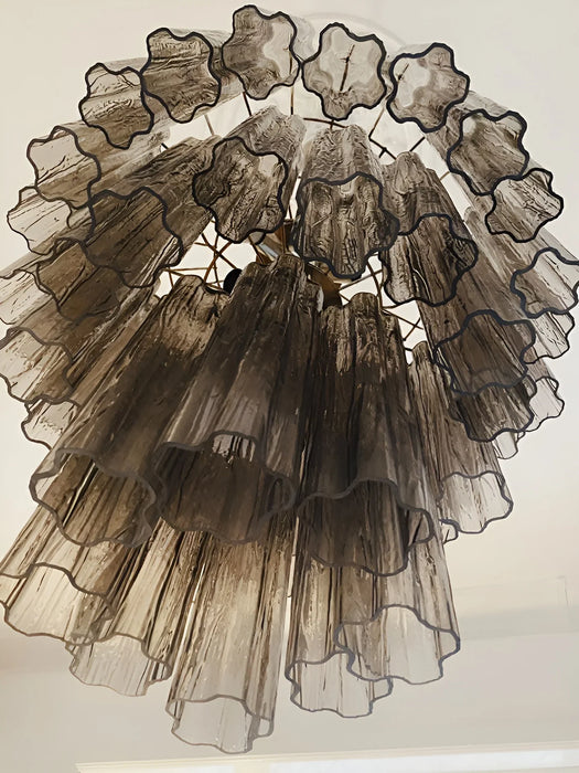 Elegant Smoke Murano Glass Tube Chandelier-DWHOME