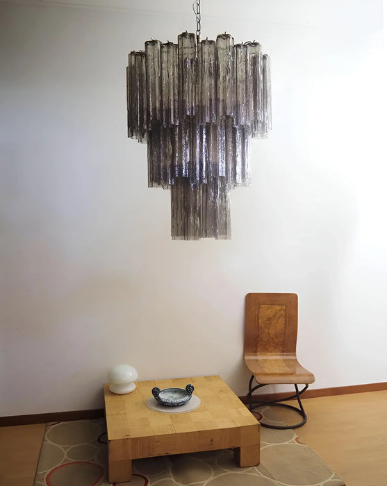 Elegant Smoke Murano Glass Tube Chandelier-DWHOME