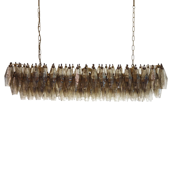 Elegant Smoked Murano Poliedri Chandelier-DWHOME