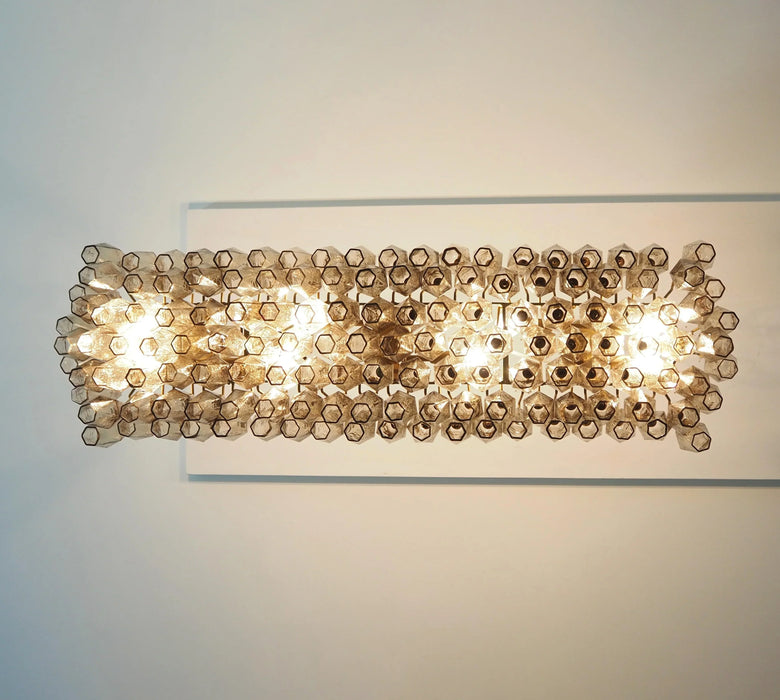 Elegant Smoked Murano Poliedri Chandelier-DWHOME