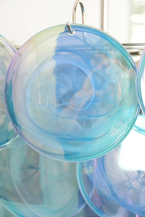Elegant Blue Murano Disc Chandelier-DWHOME