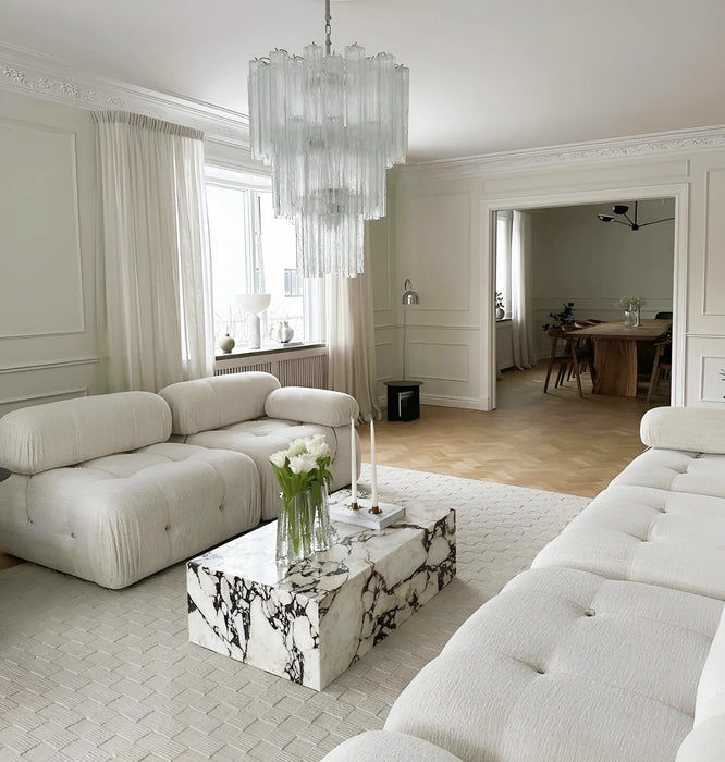 Elegant Transparent Murano Glass Tube Chandelier-DWHOME