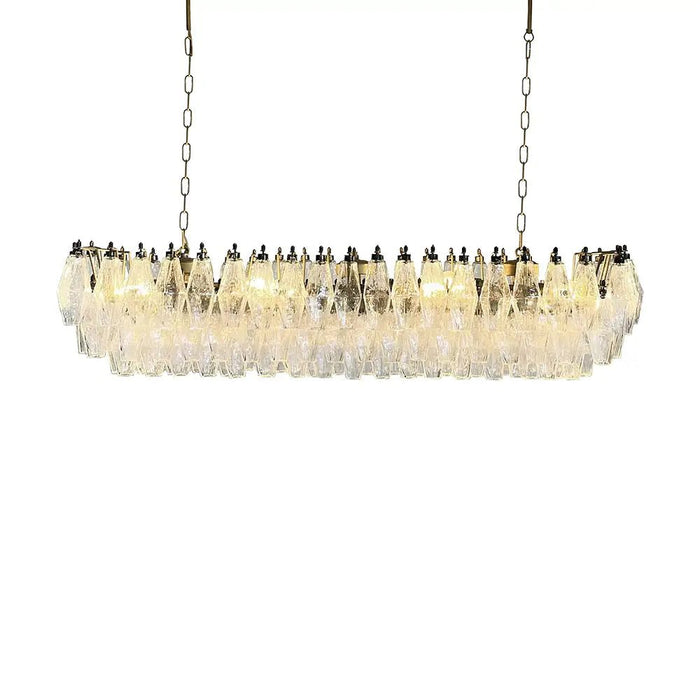 Elegant Transparent Murano Poliedri Chandelier-DWHOME