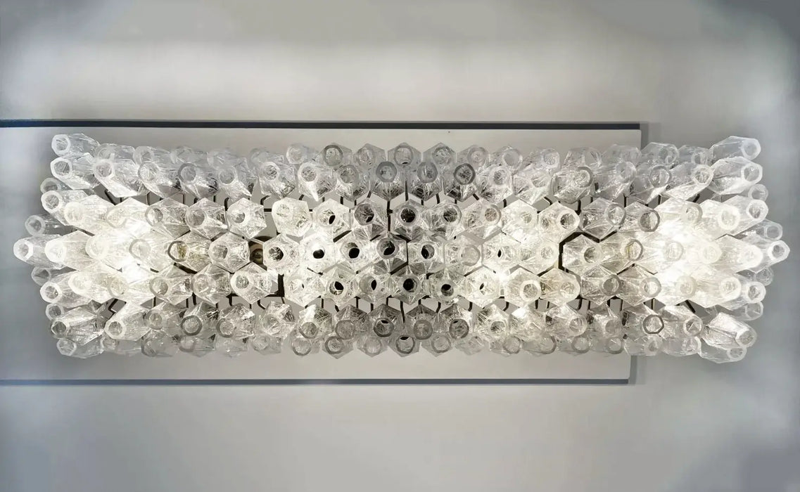 Elegant Transparent Murano Poliedri Chandelier-DWHOME