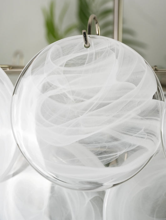 Elegant White Murano Disc Chandelier-DWHOME
