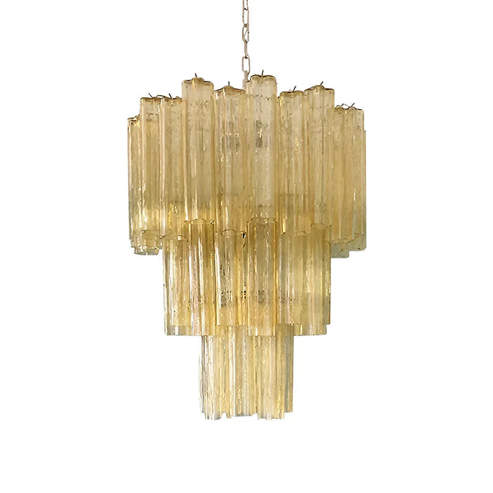 Elegant Yellow Murano Glass Tube Chandelier-DWHOME