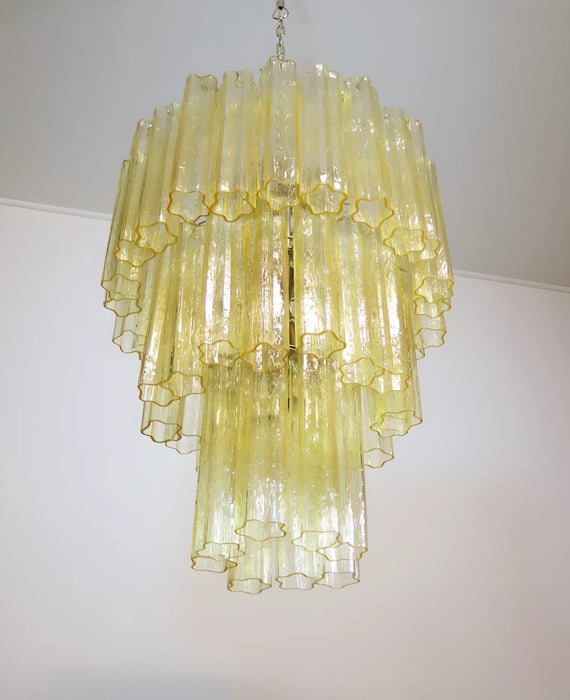 Elegant Yellow Murano Glass Tube Chandelier-DWHOME