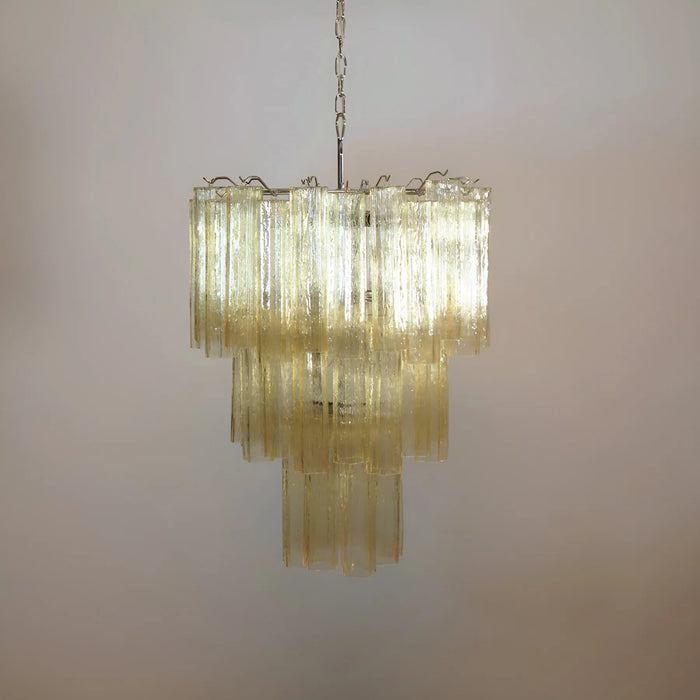 Elegant Yellow Murano Glass Tube Chandelier-DWHOME