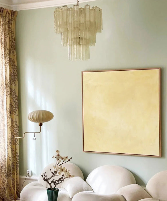 Elegant Yellow Murano Glass Tube Chandelier-DWHOME