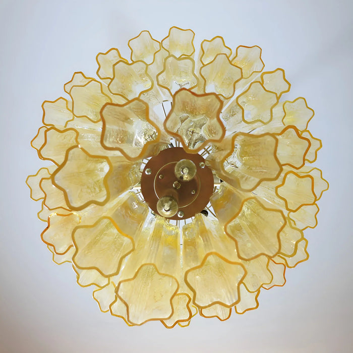 Elegant Yellow Murano Glass Tube Chandelier-DWHOME