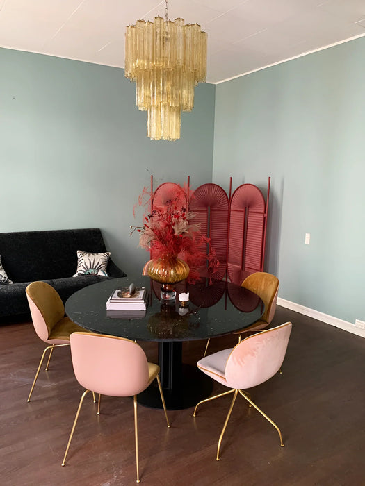 Elegant Yellow Murano Glass Tube Chandelier-DWHOME