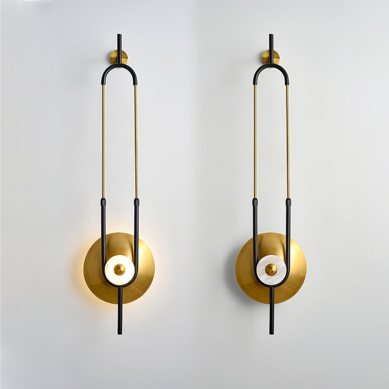 Ellipse Ring Marble Wall Light-DWHOME