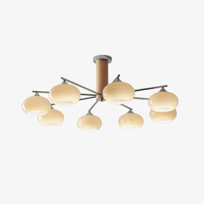 Elliptical Persimmon Chandelier-DWHOME