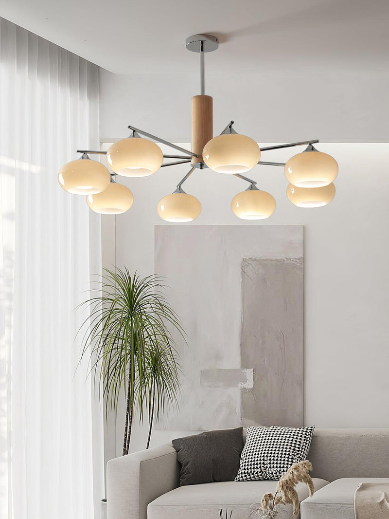 Elliptical Persimmon Chandelier-DWHOME