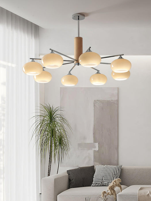 Elliptical Persimmon Chandelier.