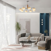 Elliptical Persimmon Chandelier-DWHOME