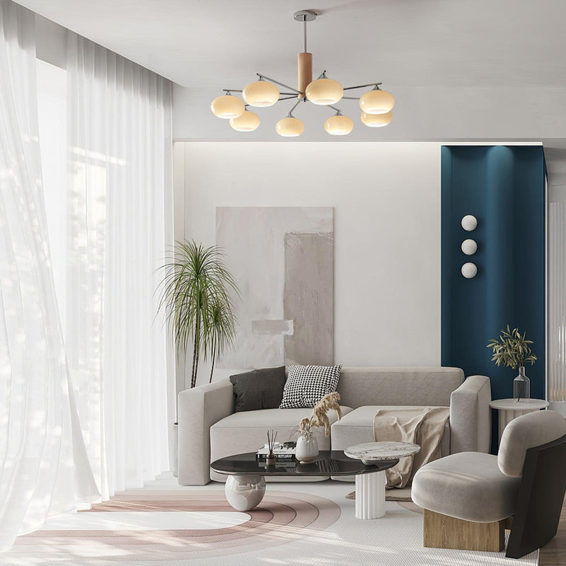 Elliptical Persimmon Chandelier-DWHOME