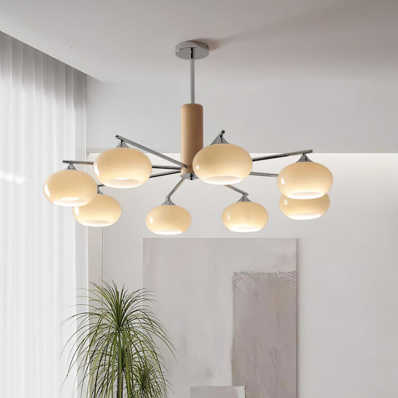 Elliptical Persimmon Chandelier-DWHOME