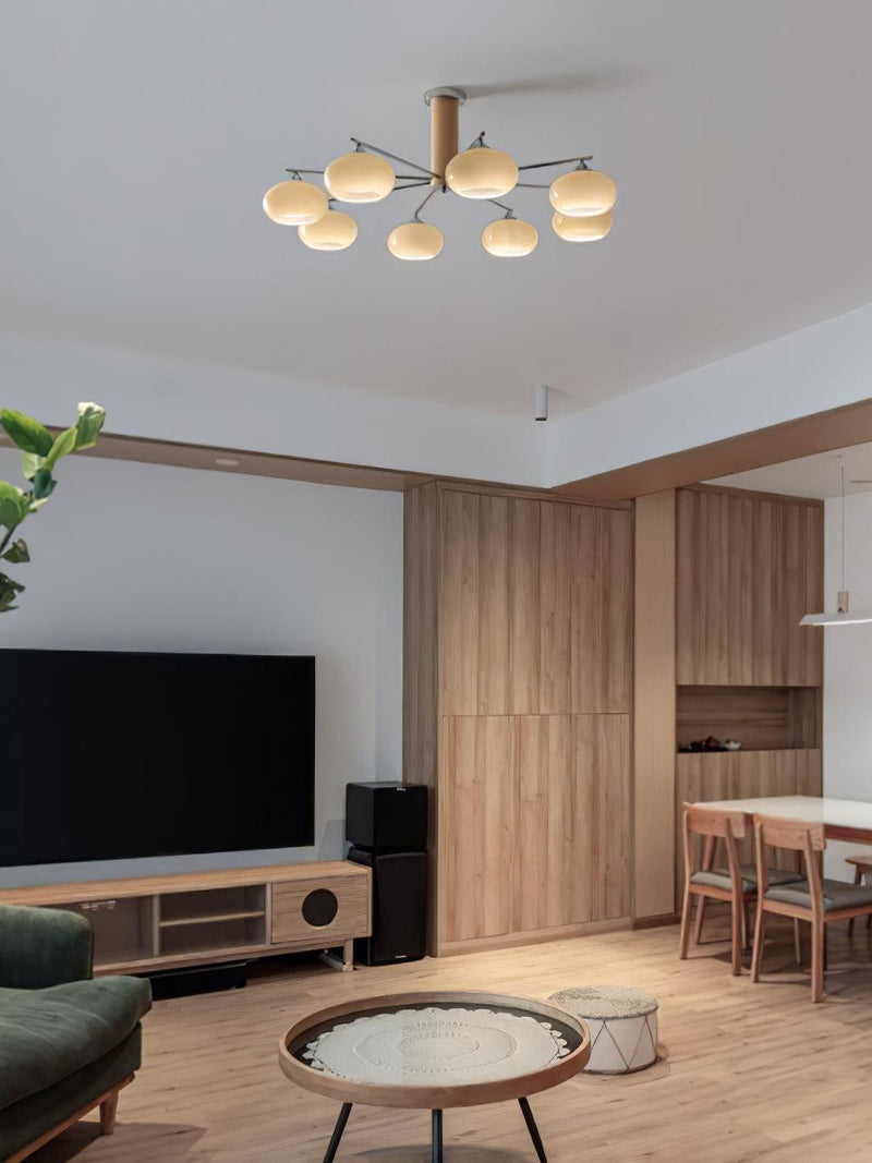 Elliptical Persimmon Chandelier-DWHOME