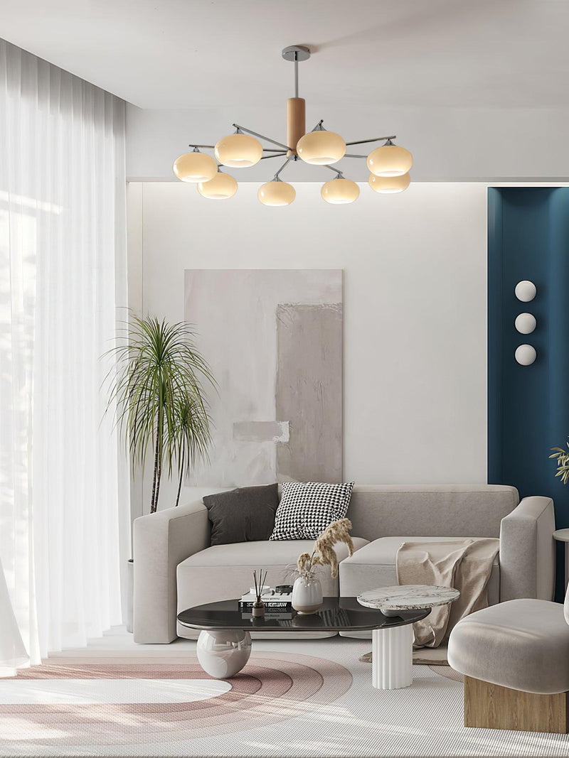 Elliptical Persimmon Chandelier-DWHOME