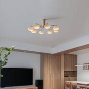 Elliptical Persimmon Chandelier-DWHOME