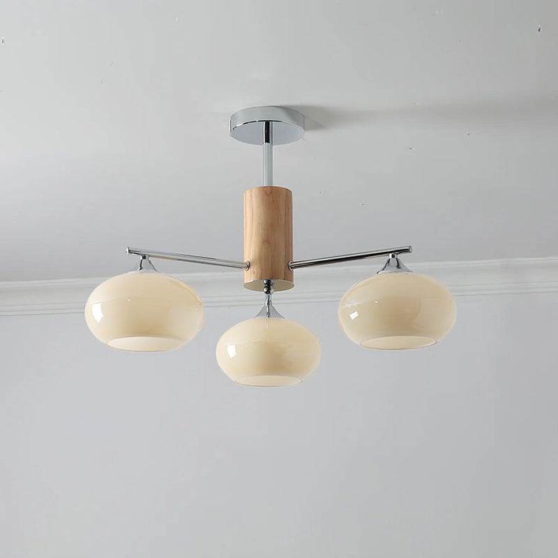 Elliptical Persimmon Chandelier-DWHOME