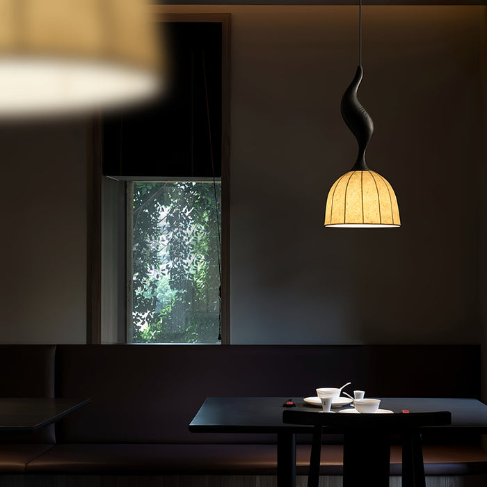 Elowen Twisted Wood Pendant Light-DWHOME