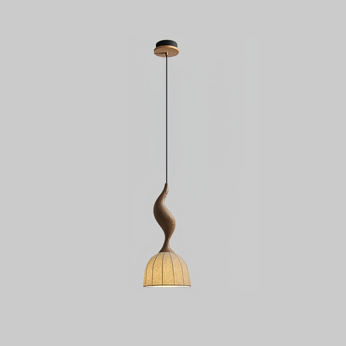 Elowen Twisted Wood Pendant Light-DWHOME